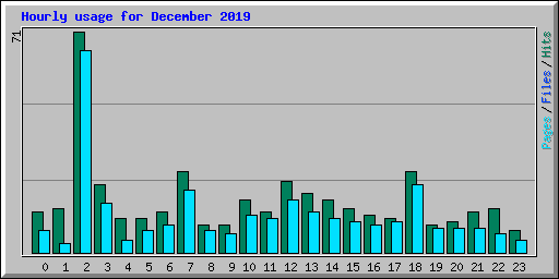 Hourly usage for December 2019