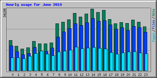 Hourly usage for June 2019